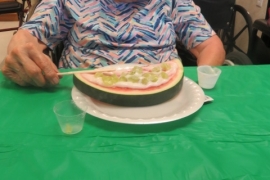 Watermelon Pizza making - Maple lawn Senior Care